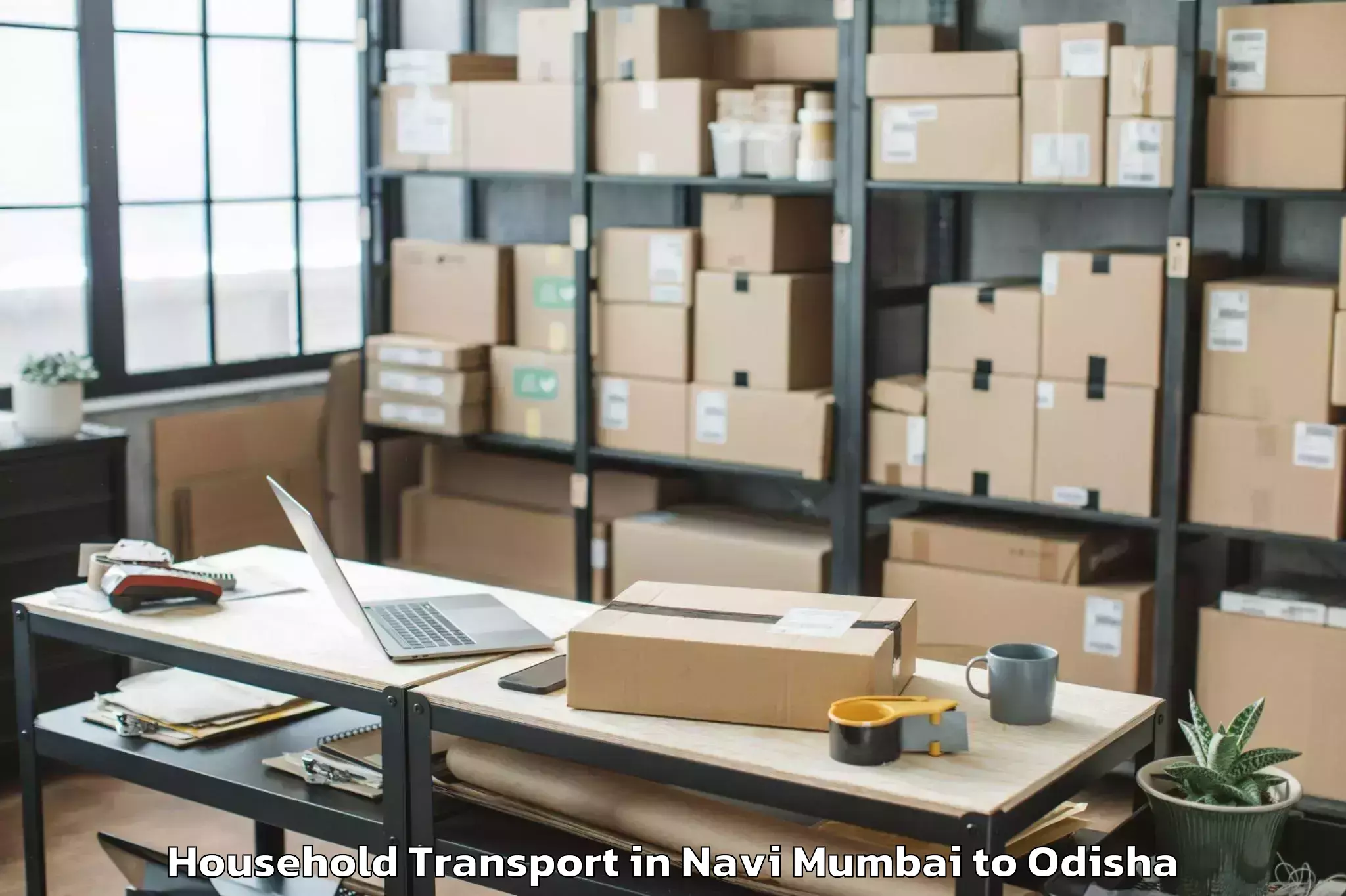 Top Navi Mumbai to Bhanjanagar Household Transport Available